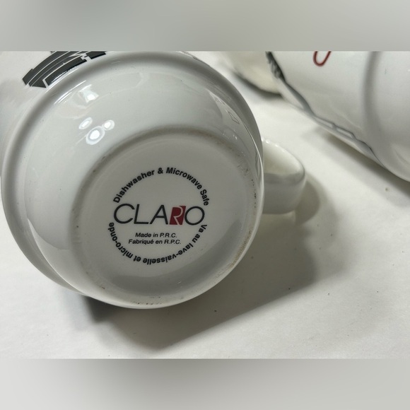 CLARO - Porcelain 12oz Stackable Statue of Liberty Mug Set w/ Chrome Rack - BNIB - Picture 8 of 12